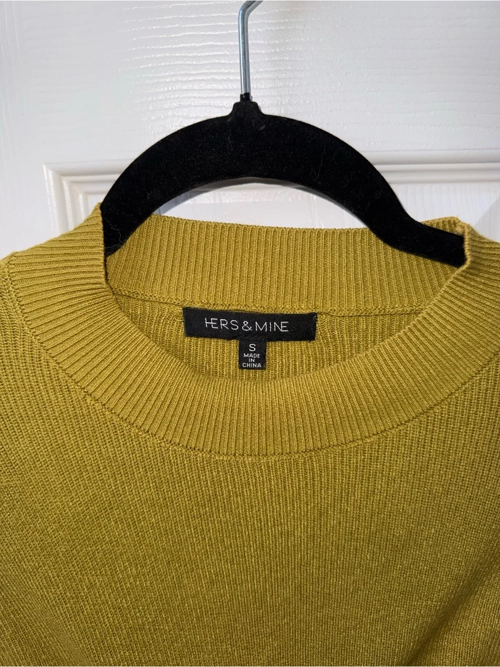 Chartreuse Cropped Crewneck Sweater - S